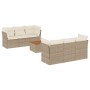 Set of 7-piece garden sofas and beige synthetic rattan cushions by , Garden sets - Ref: Foro24-3223489, Price: 541,99 €, Disc...