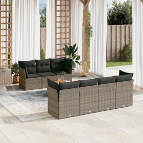 8-piece garden sofa set and gray synthetic rattan cushions by , Garden sets - Ref: Foro24-3223505, Price: 512,85 €, Discount: %