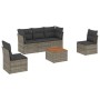 6-piece garden furniture set with gray synthetic rattan cushions by , Garden sets - Ref: Foro24-3223547, Price: 363,46 €, Dis...