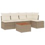 Set Gartensofas mit Kissen 6 Stück synthetisches Rattan beige von , Gartensets - Ref: Foro24-3223601, Preis: 397,44 €, Rabatt: %