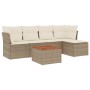 Garden sofa set with 6-piece synthetic rattan beige cushions by , Garden sets - Ref: Foro24-3223615, Price: 419,87 €, Discoun...