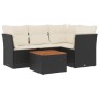 Set de muebles de jardín 5 pzas y cojines ratán sintético negro de , Conjuntos de jardín - Ref: Foro24-3223620, Precio: 328,0...