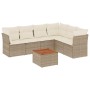 7-piece garden sofa set and beige synthetic rattan cushions by , Garden sets - Ref: Foro24-3223657, Price: 514,99 €, Discount: %