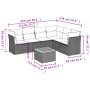 7-teiliges Gartensofa-Set und beige synthetische Rattankissen von , Gartensets - Ref: Foro24-3223657, Preis: 514,99 €, Rabatt: %