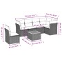 7-piece garden dining set with black synthetic rattan cushions by , Garden sets - Ref: Foro24-3223662, Price: 445,52 €, Disco...