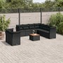 Set de sofás de jardín 10 pzas cojines ratán sintético negro de , Conjuntos de jardín - Ref: Foro24-3223710, Precio: 601,61 €...