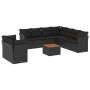 Set de sofás de jardín 10 pzas cojines ratán sintético negro de , Conjuntos de jardín - Ref: Foro24-3223710, Precio: 601,61 €...