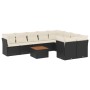 Set de sofás de jardín 10 pzas cojines ratán sintético negro de , Conjuntos de jardín - Ref: Foro24-3223816, Precio: 603,16 €...