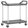 2-level gray aluminum cart 99x50x97 cm by , Kitchen and dining carts - Ref: Foro24-30325, Price: 77,09 €, Discount: %