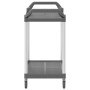 2-level gray aluminum cart 99x50x97 cm by , Kitchen and dining carts - Ref: Foro24-30325, Price: 77,09 €, Discount: %