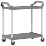 2-level gray aluminum cart 99x50x97 cm by , Kitchen and dining carts - Ref: Foro24-30325, Price: 77,09 €, Discount: %