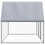 Galvanized steel chicken coop silver and gray 3x2x2 m by , Cages and habitats for small animals - Ref: Foro24-155889, Price: ...