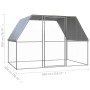 Galvanized steel chicken coop silver and gray 3x2x2 m by , Cages and habitats for small animals - Ref: Foro24-155889, Price: ...