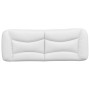 Cabecero de cama acolchado cuero sintético blanco 140 cm de , Cabeceros y pies de cama - Ref: Foro24-374584, Precio: 79,81 €,...