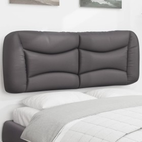 Gray synthetic leather padded bed headboard 140 cm by , Headboards and footboards - Ref: Foro24-374586, Price: 75,79 €, Disco...