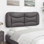 Gray synthetic leather padded bed headboard 140 cm by , Headboards and footboards - Ref: Foro24-374586, Price: 75,65 €, Disco...