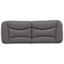 Gray synthetic leather padded bed headboard 140 cm by , Headboards and footboards - Ref: Foro24-374586, Price: 75,65 €, Disco...