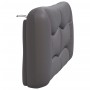 Cabecero de cama acolchado cuero sintético gris 140 cm de , Cabeceros y pies de cama - Ref: Foro24-374586, Precio: 75,65 €, D...