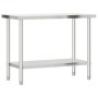 Stainless steel kitchen work table 110x55x85 cm by , Restoration - Ref: Foro24-376465, Price: 190,80 €, Discount: %