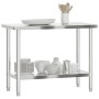 Stainless steel kitchen work table 110x55x85 cm by , Restoration - Ref: Foro24-376465, Price: 190,80 €, Discount: %