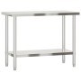 Stainless steel kitchen work table 110x55x85 cm by , Restoration - Ref: Foro24-376465, Price: 190,80 €, Discount: %