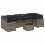 Set de sofás de jardín 8 pzas y cojines ratán sintético gris de , Conjuntos de jardín - Ref: Foro24-3218730, Precio: 559,04 €...