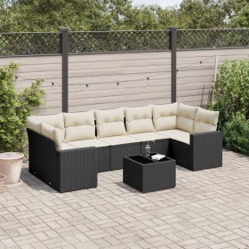 8-teiliges Gartensofa-Set und schwarze synthetische Rattankissen von , Gartensets - Ref: Foro24-3218726, Preis: 545,52 €, Rab...