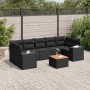 8-teiliges Gartensofa-Set und schwarze synthetische Rattankissen von , Gartensets - Ref: Foro24-3225355, Preis: 553,99 €, Rab...