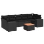 8-teiliges Gartensofa-Set und schwarze synthetische Rattankissen von , Gartensets - Ref: Foro24-3225355, Preis: 555,54 €, Rab...