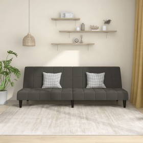 Dark gray velvet 2-seater sofa bed by , Sofas - Ref: Foro24-375842, Price: 221,26 €, Discount: %