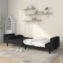 Sofá cama de 2 plazas con dos almohadas tela negro de , Sofás - Ref: Foro24-375835, Precio: 254,73 €, Descuento: %