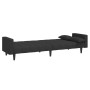 Sofá cama de 2 plazas con dos almohadas tela negro de , Sofás - Ref: Foro24-375835, Precio: 254,73 €, Descuento: %