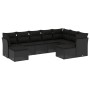 8-teiliges Gartensofa-Set und schwarze synthetische Rattankissen von , Gartensets - Ref: Foro24-3218565, Preis: 512,28 €, Rab...