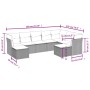 8-teiliges Gartensofa-Set und schwarze synthetische Rattankissen von , Gartensets - Ref: Foro24-3218565, Preis: 512,28 €, Rab...