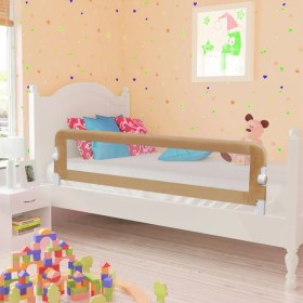 Barandilla de seguridad cama de niño poliéster taupe 150x42 cm de vidaXL, Barandillas de seguridad - Ref: Foro24-10165, Preci...