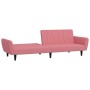 Pink velvet 2-seater sofa bed by , Sofas - Ref: Foro24-375861, Price: 241,99 €, Discount: %