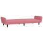 Pink velvet 2-seater sofa bed by , Sofas - Ref: Foro24-375861, Price: 241,99 €, Discount: %