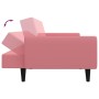 Pink velvet 2-seater sofa bed by , Sofas - Ref: Foro24-375861, Price: 241,99 €, Discount: %