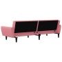 Pink velvet 2-seater sofa bed by , Sofas - Ref: Foro24-375861, Price: 241,99 €, Discount: %