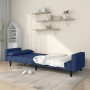 Sofá cama de 2 plazas con dos almohadas tela azul de , Sofás - Ref: Foro24-375837, Precio: 252,67 €, Descuento: %