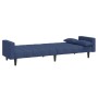 Sofá cama de 2 plazas con dos almohadas tela azul de , Sofás - Ref: Foro24-375837, Precio: 252,67 €, Descuento: %