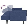 Sofá cama de 2 plazas con dos almohadas tela azul de , Sofás - Ref: Foro24-375837, Precio: 252,67 €, Descuento: %