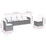 Garden sofa set with cushions 6 pieces beige synthetic rattan by , Garden sets - Ref: Foro24-3218798, Price: 451,91 €, Discou...