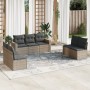 Set de sofás de jardín 7 piezas con cojines ratán PE gris de , Conjuntos de jardín - Ref: Foro24-3218820, Precio: 439,82 €, D...