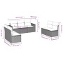 7-piece garden sofa set with gray PE rattan cushions by , Garden sets - Ref: Foro24-3218820, Price: 439,82 €, Discount: %