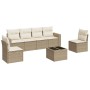 7-teiliges Gartensofa-Set und beige synthetische Rattankissen von , Gartensets - Ref: Foro24-3218808, Preis: 519,82 €, Rabatt: %