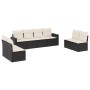 8-teiliges Gartensofa-Set und schwarze synthetische Rattankissen von , Gartensets - Ref: Foro24-3218836, Preis: 467,74 €, Rab...