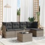 6-piece garden furniture set and gray synthetic rattan cushions by , Garden sets - Ref: Foro24-3217570, Price: 353,04 €, Disc...