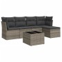 6-piece garden furniture set and gray synthetic rattan cushions by , Garden sets - Ref: Foro24-3217570, Price: 353,04 €, Disc...