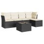 6-piece garden sofa set and black synthetic rattan cushions by , Garden sets - Ref: Foro24-3217566, Price: 366,13 €, Discount: %